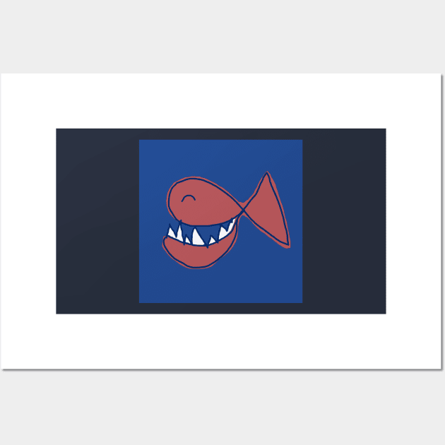 SMILING FISH - HERD OF SMILING FISH Wall Art by NYWA-ART-PROJECT